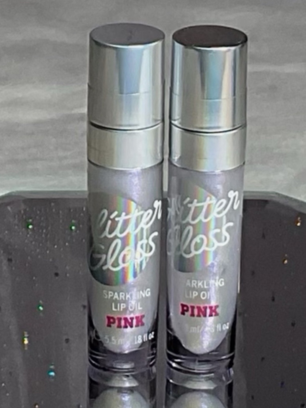VICTORIA'S SECRET VS GLITTER LIP GLOSS SET OF 2 NEW & SEALED WHIPPED VANILLA